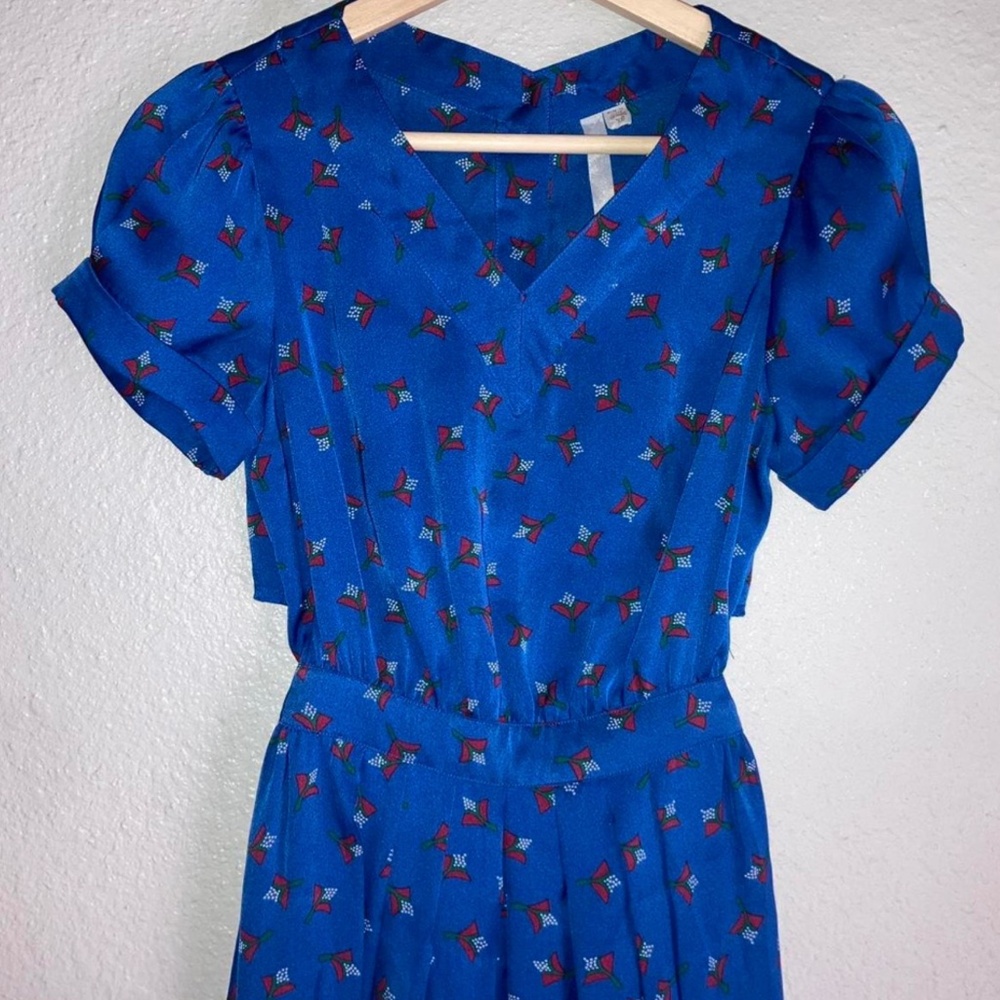 Reformation vintage open back floral pattern 50's style Dress SMALL